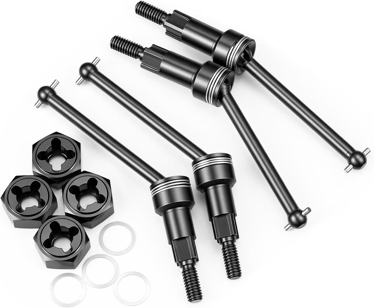 Powerhobby ARRMA 1/14 Mojave GROM Steel Front Rear CVD Axles Drive Shafts Black