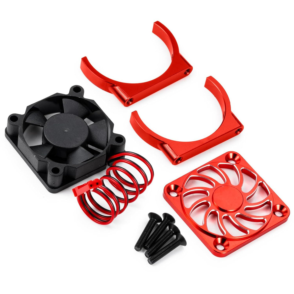 Powerhobby 35MM Aluminum Cooling Fan Red FOR Traxxas Mini Slash / Maxx / XRT VXL 3S
