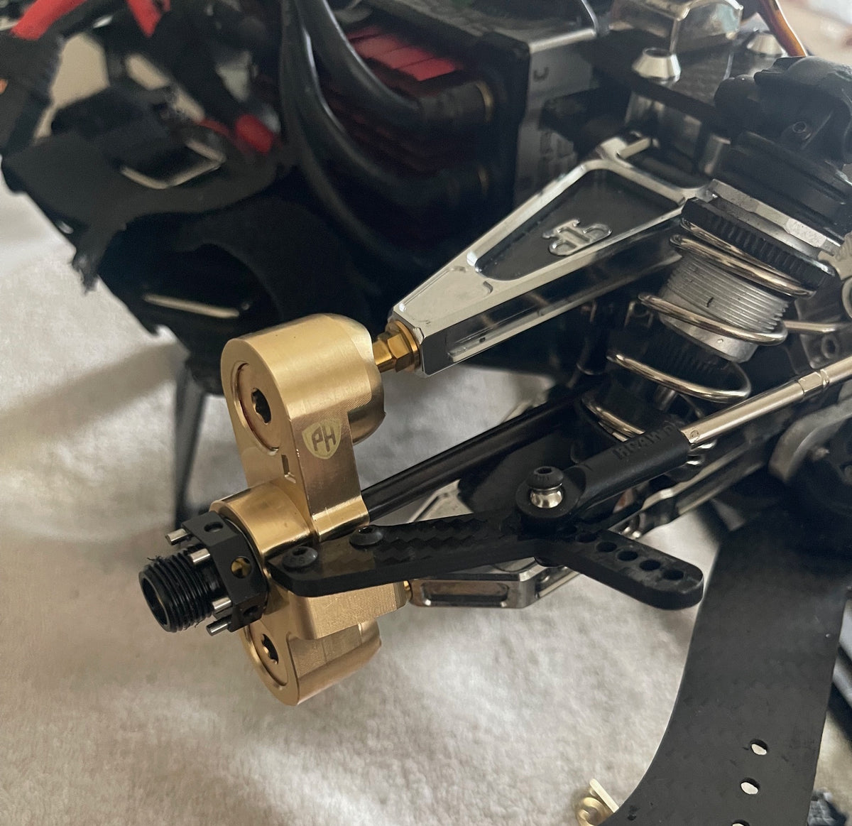Powerhobby Brass Front Steering Blocks Arrma Limitless / Felony / Infraction / Senton / Typhon