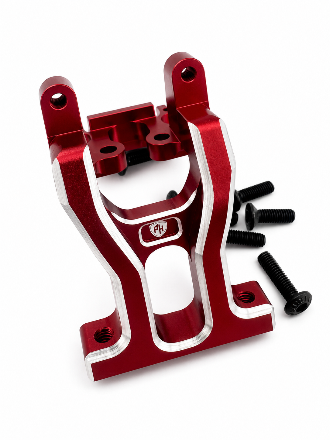 Powerhobby Yokomo RD2.0 Aluminum Front Bulkhead Red.