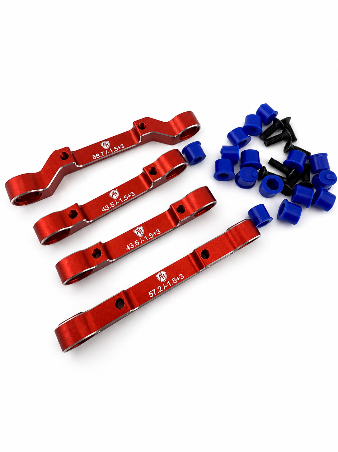 Powerhobby Aluminum Adjustable Suspension Mount Set Red Yokomo RD2.0.