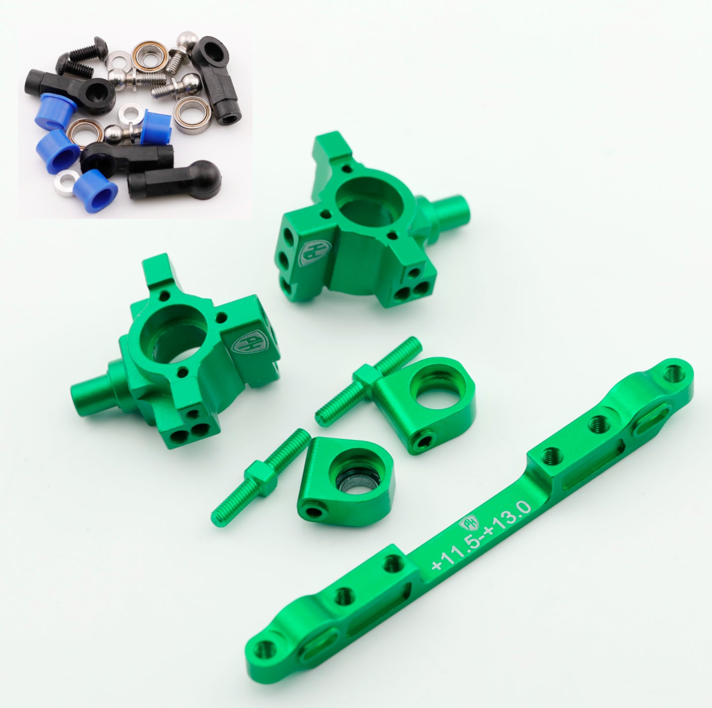 Powerhobby Aluminum TMB Rear Hubs Set Green MST RMX 2.5