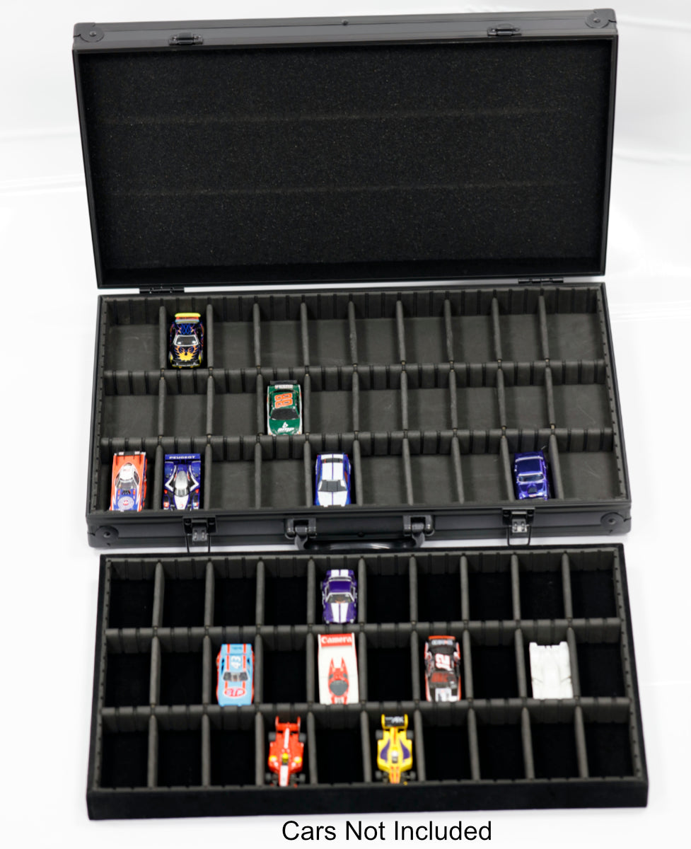 HO Slot Car Aluminum Carrying Case For AFX Auto World Tyco Aurora Fits 60 cars