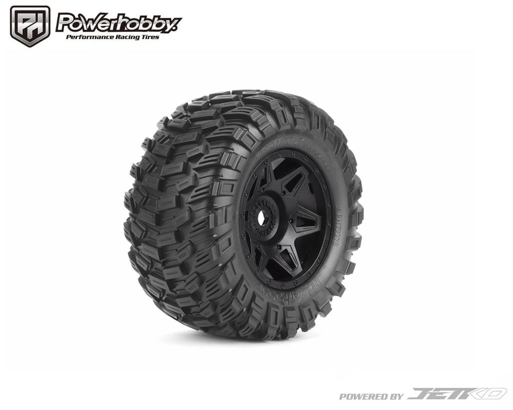 Powerhobby Armor X Belted Pre-Mounted Tires FOR Traxxas X-Maxx XMaxx Black