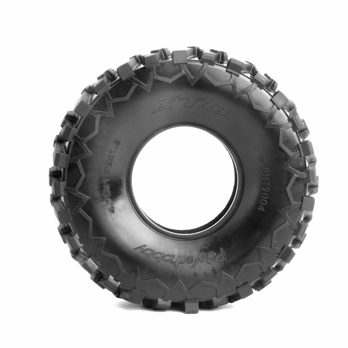 Powerhobby 1.9" XTO Ultra Soft Tires w Dual Stage Foams (4) 1/10 Rock Crawler.