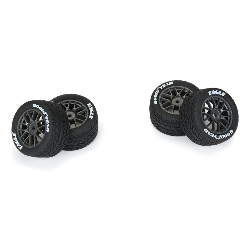 Pro-line 1028310 1/12 Goodyear Eagle Wet Tire F/R MTD Gray Wheels 4 Losi NASCAR.