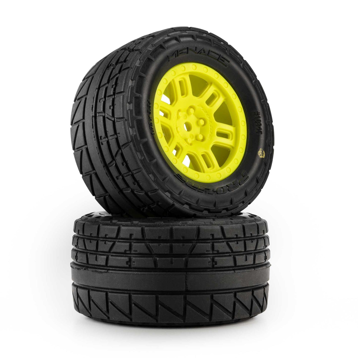 Pro-Line Menace Street Tires Yellow Wheels Mini Kraton (2)