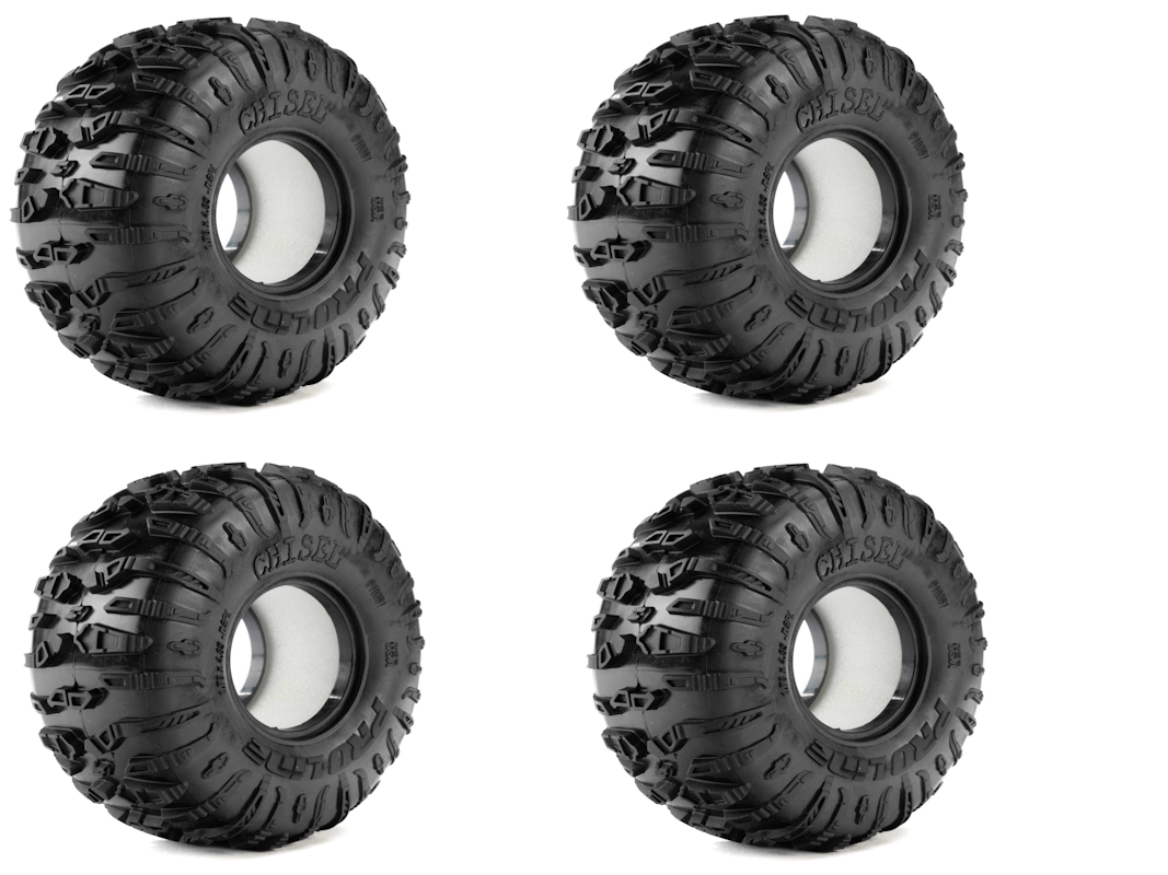Pro-Line Racing 1/10 Chisel II Tire G8 Front/Rear 1.9" Rock Crawler Tires (4).