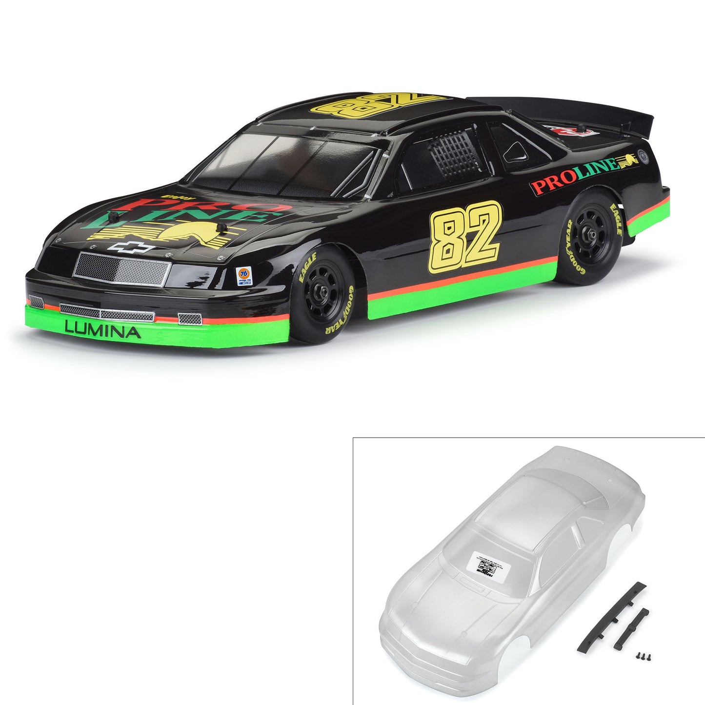 Pro-Line 1/12 Pre-Cut 1990 Chevy Lumina Clear Body Losi NASCAR