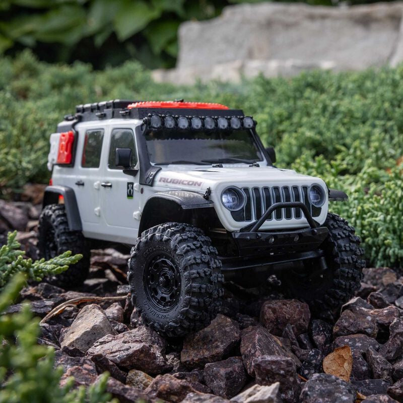 Axial 2261T2 WHITE SCX30 Jeep Wrangler JLU 1/30 4WD Mini Crawler w/2.4GHz Radio