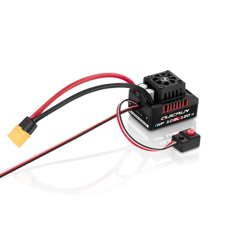 Hobbywing 10BL120 G2 ESC wires and switch