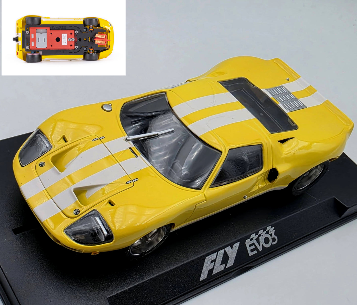 Fly Ford GT40 Yellow Scaleauto RACING EVO3 1/32 Slot Car R2006R2