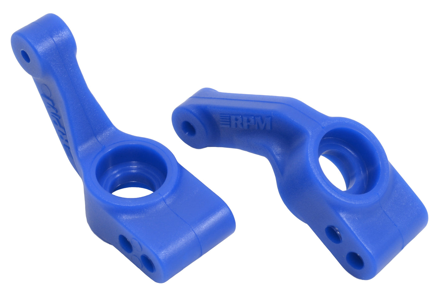 RPM 80385 Rear Stub Axle Carriers Blue for Traxxas Slash Rustler Stampede Bandit 2WD.