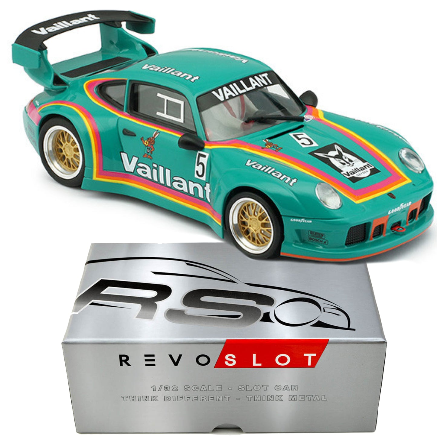 Revoslot Porsche 911 GT2 #5 Vaillant 1/32 Slot Car RS0136 Revo Slot