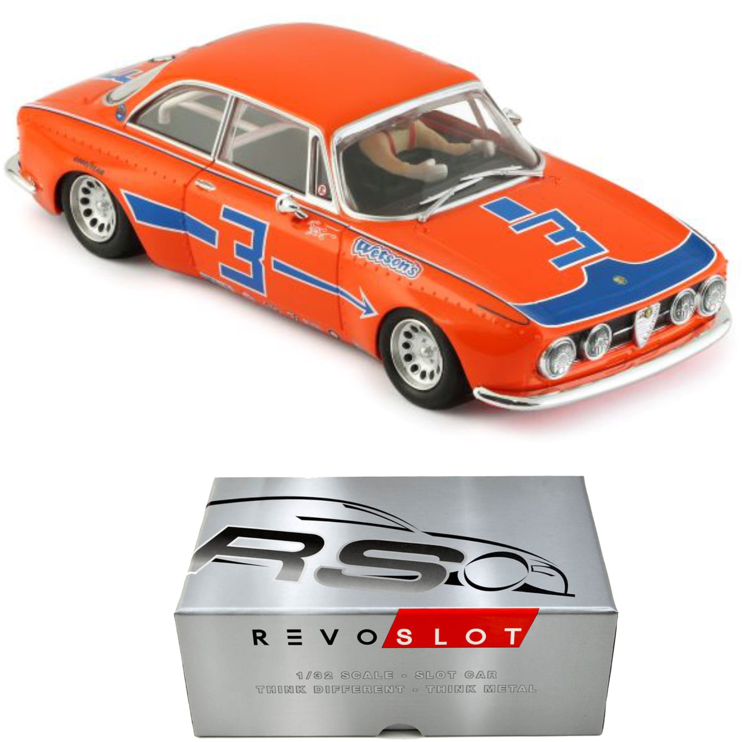 Revoslot Alfa Romeo GTA #3 Trans-Am 1971 Horst Kwech 1/32 Slot Car RS0172 Revo Slot