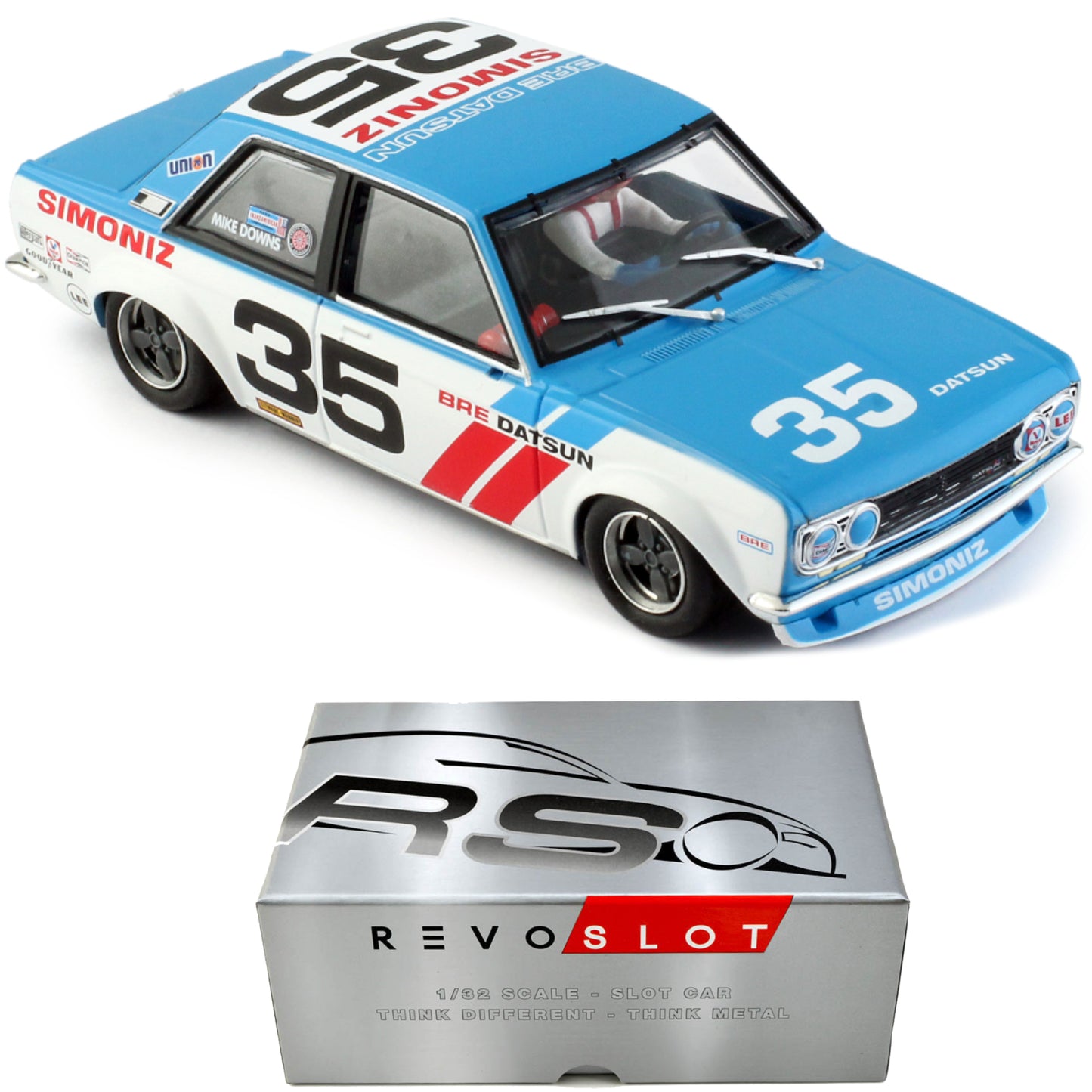 Revoslot Datsun 510 BRE Mike Downs '72 SCCA Trans-Am 1/32 Slot Car RS0200 Slot.it