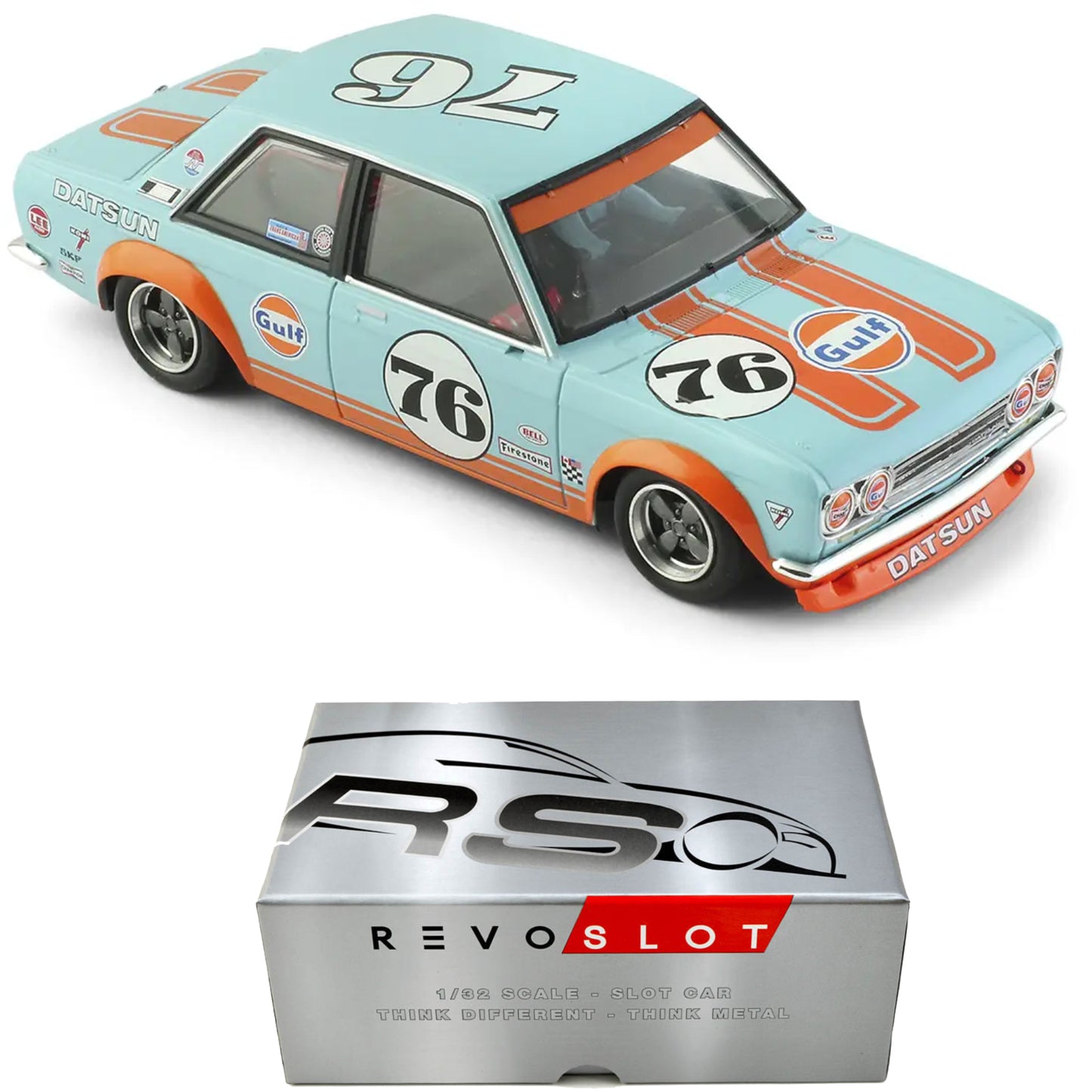 Revoslot Datsun 510 #76 Gulf 1/32 Slot Car RS0238 Slot.it