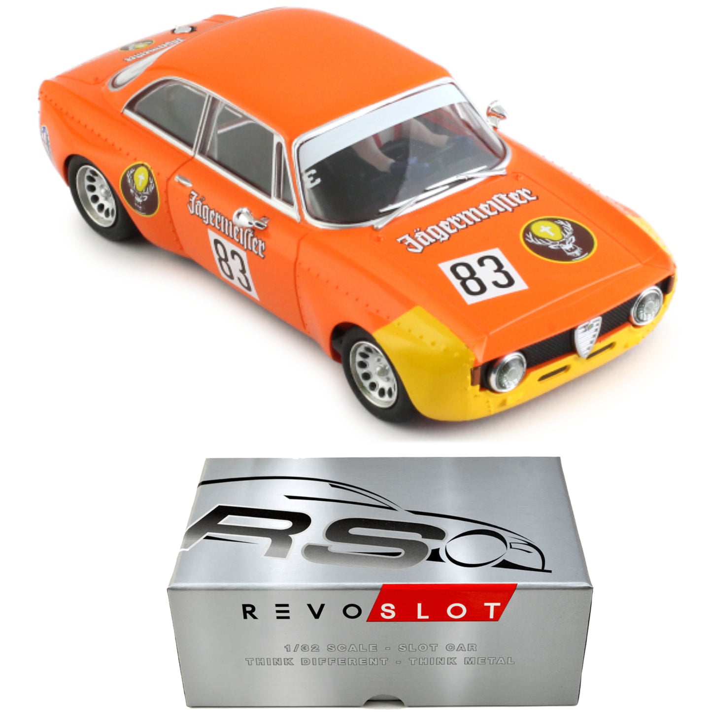Revoslot Alfa Romeo GTA #83 Jagermeister DRM 1972 Revo 1/32 Slot Car RS0250
