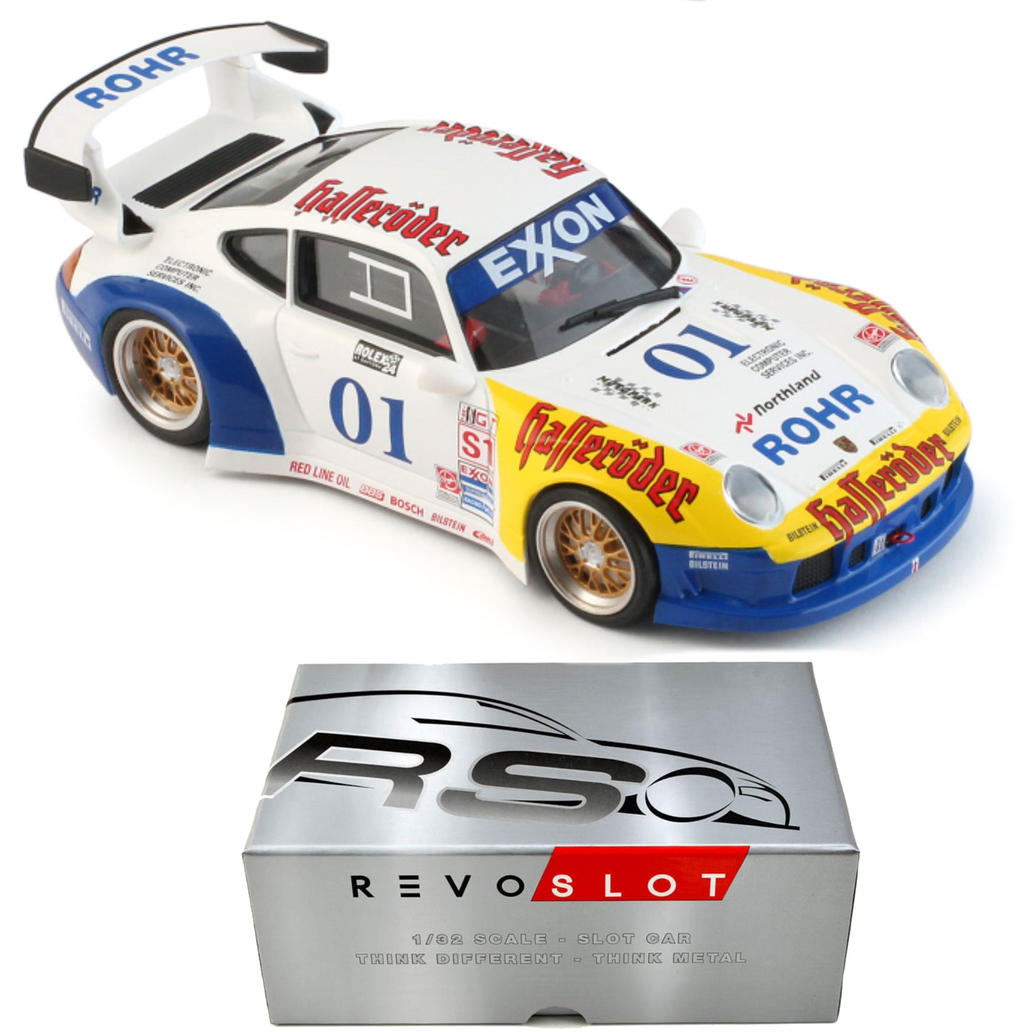 Revoslot Porsche 911 GT2 Rohr 24h Daytona 1997 Revo 1/32 Slot Car RS0254