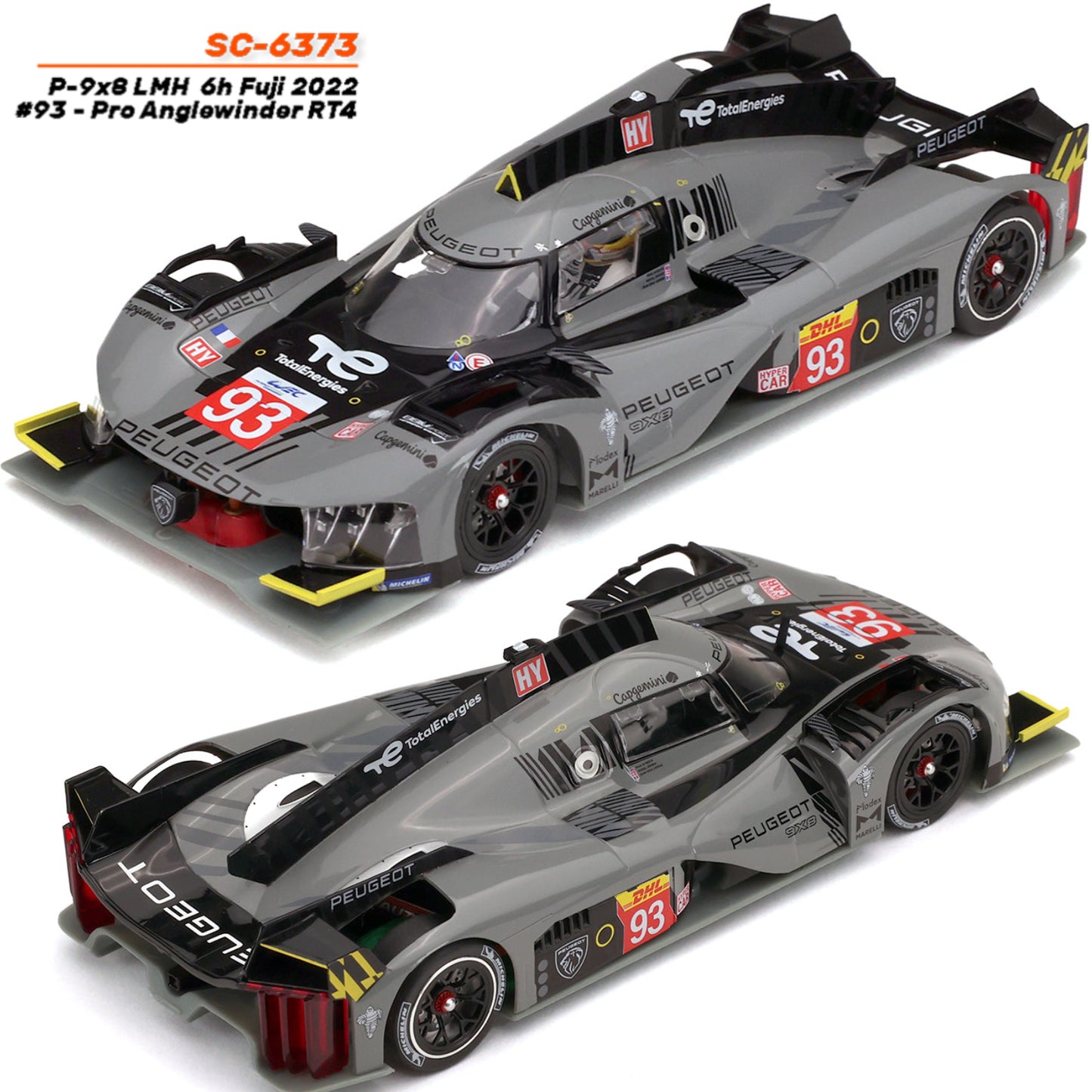 Scaleauto Peugeot 9X8 LMH Hypercar 6h Fuji 2022 1/32 Slot Car SC-6373 SC6373