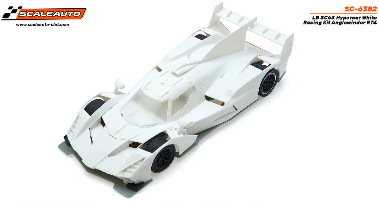 Scaleauto Lamborghini SC63 Hypercar White Kit RT4 1/32 Slot Car SC-6382.