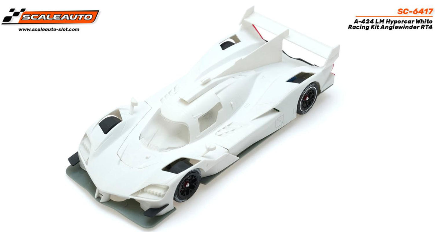 Scaleauto Alpine A424 Hypercar White Racing Kit RT4 1/32 Slot Car SC-6417.