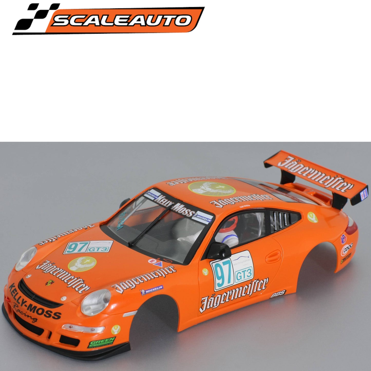 Scaleauto Porsche 911 GT3 Jagermeister 1/24 Slot Car Body Only