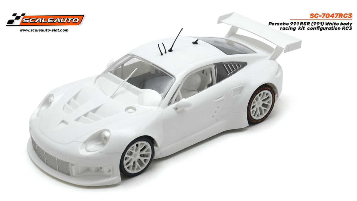 Scaleauto Porsche 991 RSR White Kit 1/24 Slot Car RC3 Chassis SC-7047RC3