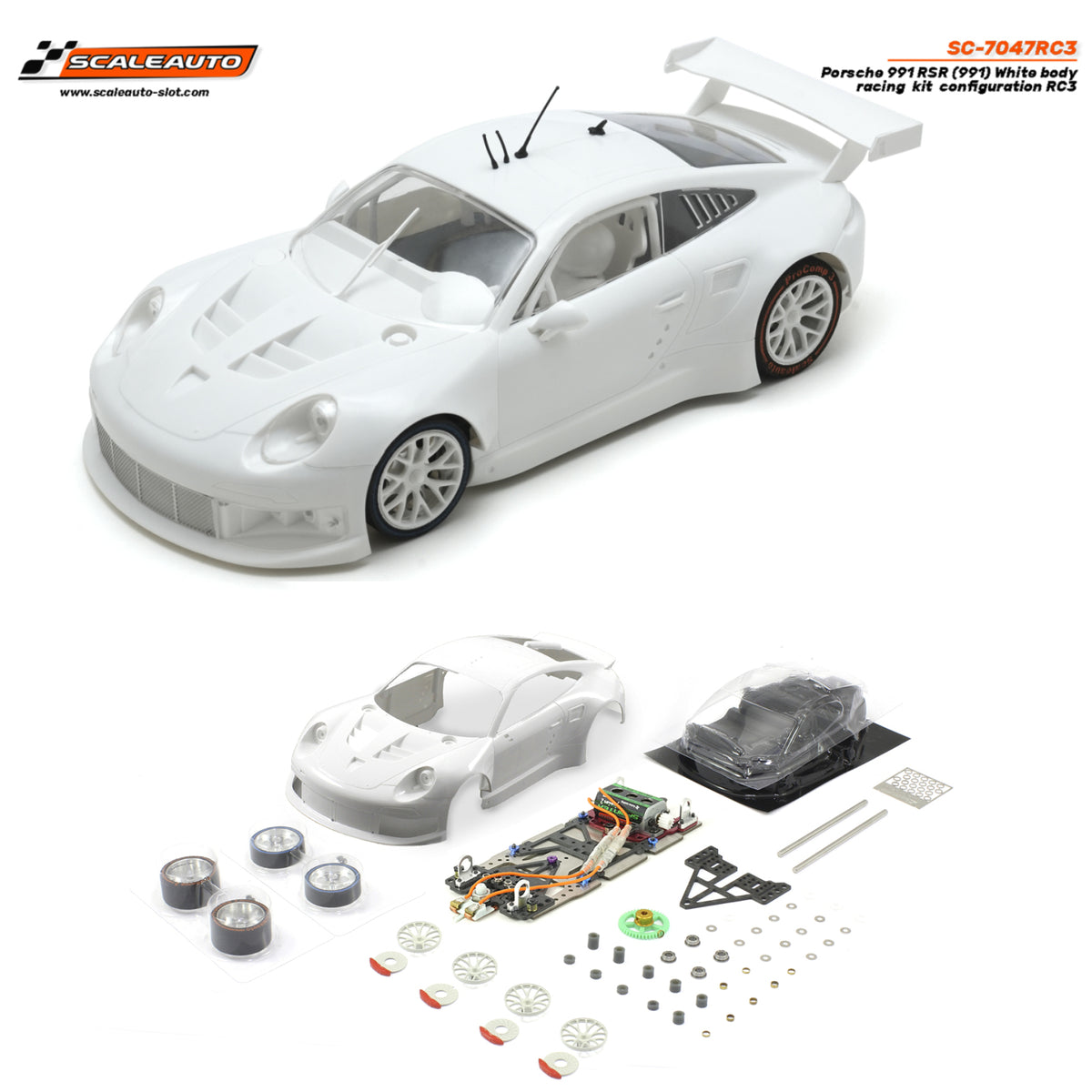 Scaleauto Porsche 991 RSR White Racing Kit