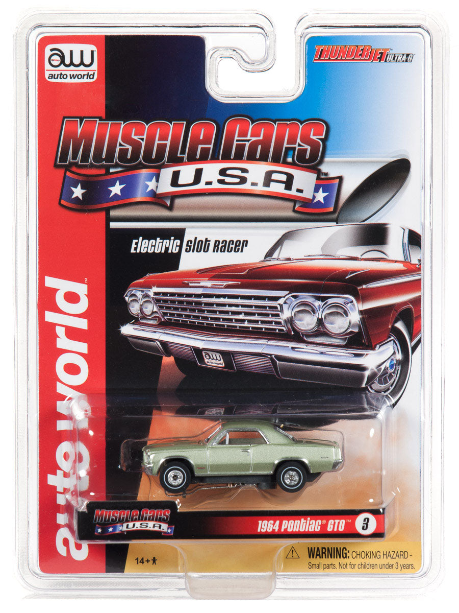 Auto World 1964 Pontiac GTO Thunderjet R25 HO Slot Car SC340 for AFX