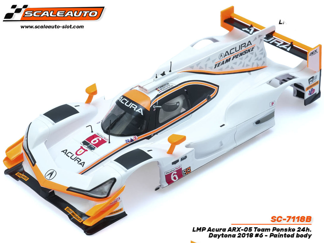Scaleauto Body Acura ARX-05 - Team Penske #6 - '18 Daytona 1/24 Slot Car SC-7118B.