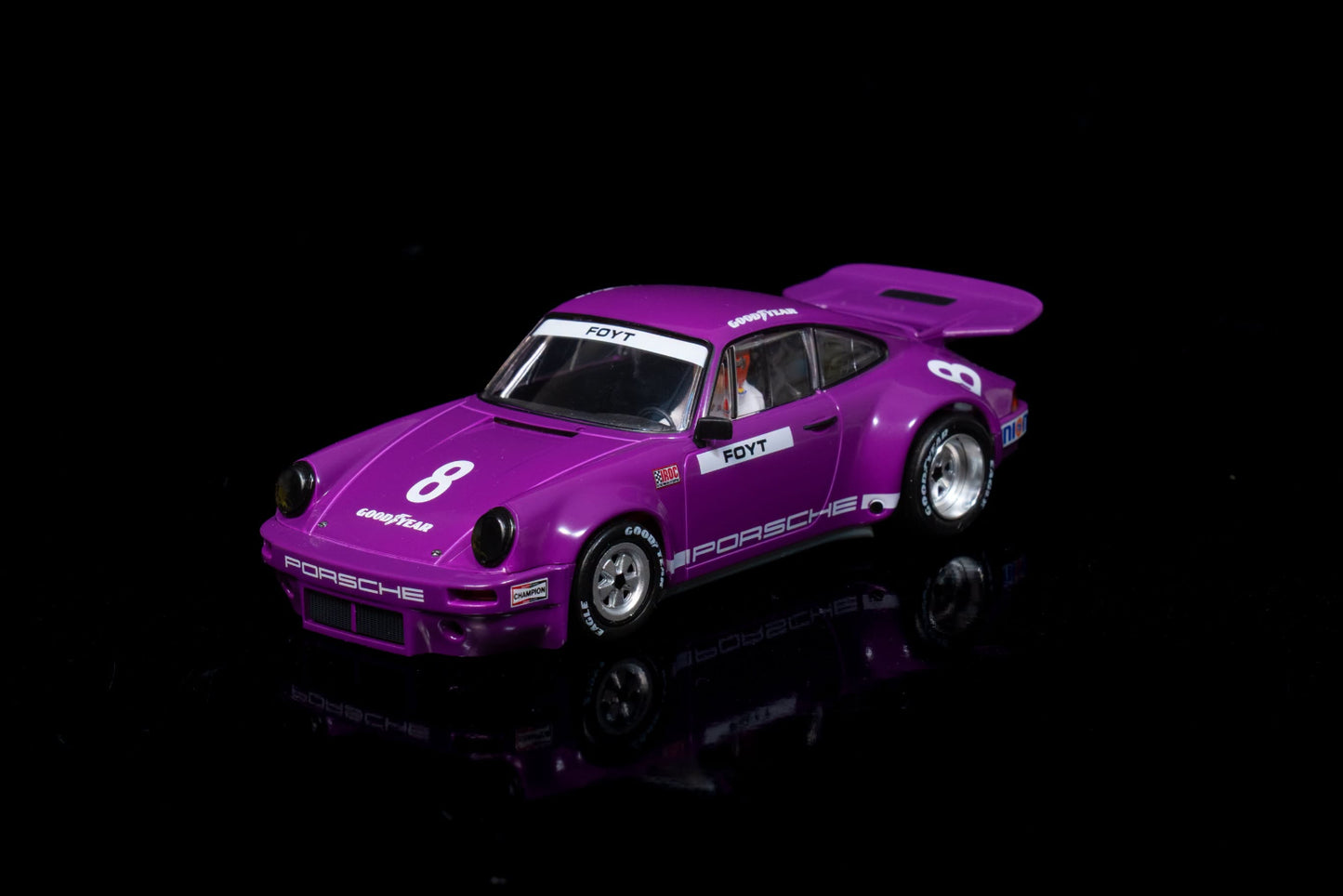 Scaleauto Porsche 911 RS AJ Foyt '73 IROC Riverside 1/32 Slot Car SC-6395R