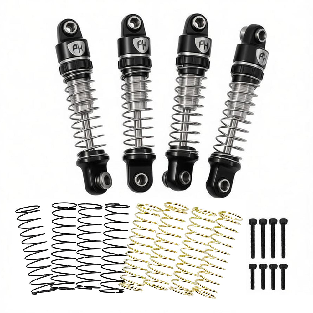 Powerhobby Axial SCX30 Aluminum 25mm Long Travel Shocks (4) Black