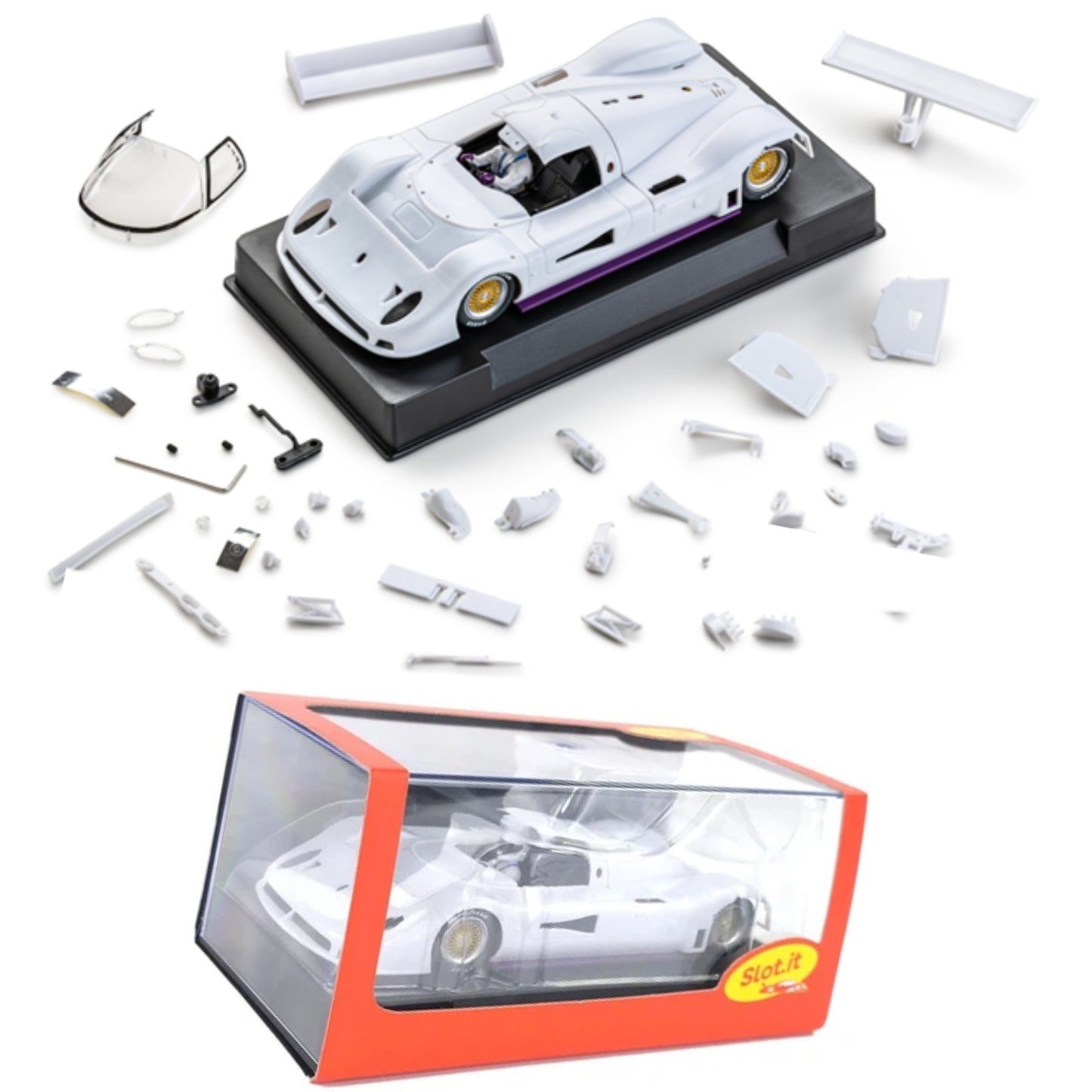 Slot.it Jaguar XJR11 White Unpainted Kit 1/32 Slot Car SICA62Z CA62Z