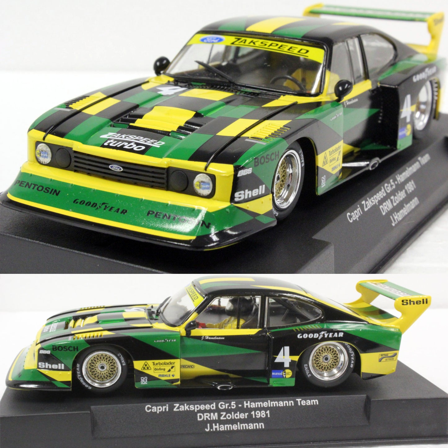 Racer Sideways Ford Capri DRM Zolder 1981 1/32 Slot Car SW60