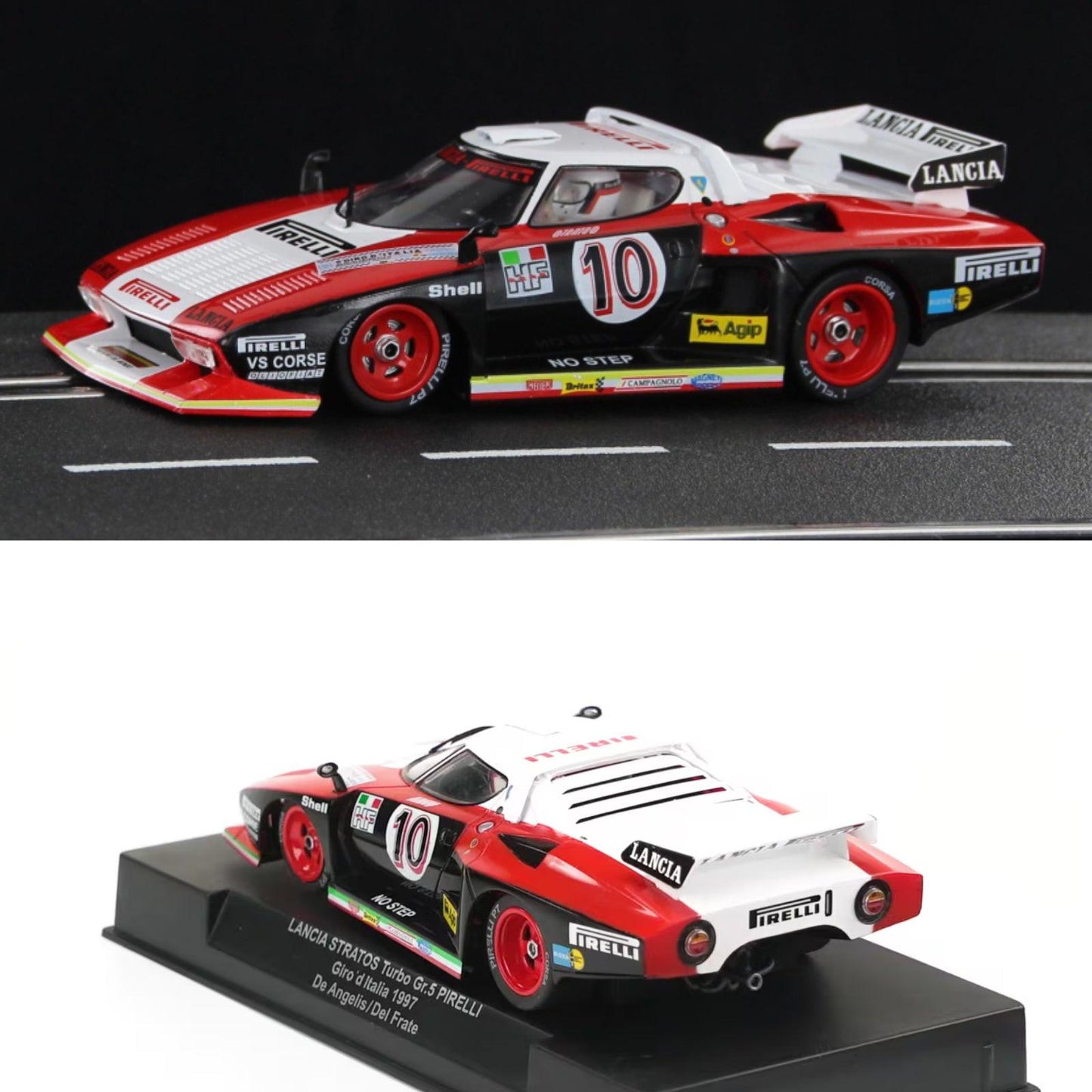 Racer Sideways Lancia Stratos #10 Pirelli Giro d'Italia 1977 1/32 Slot Car SW63