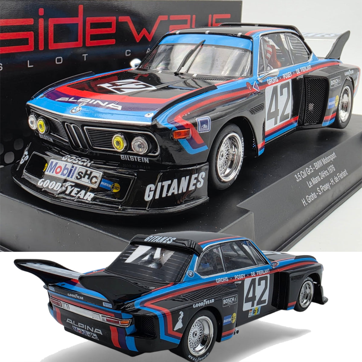 Sideways BMW 3.5 CSL Slot Car