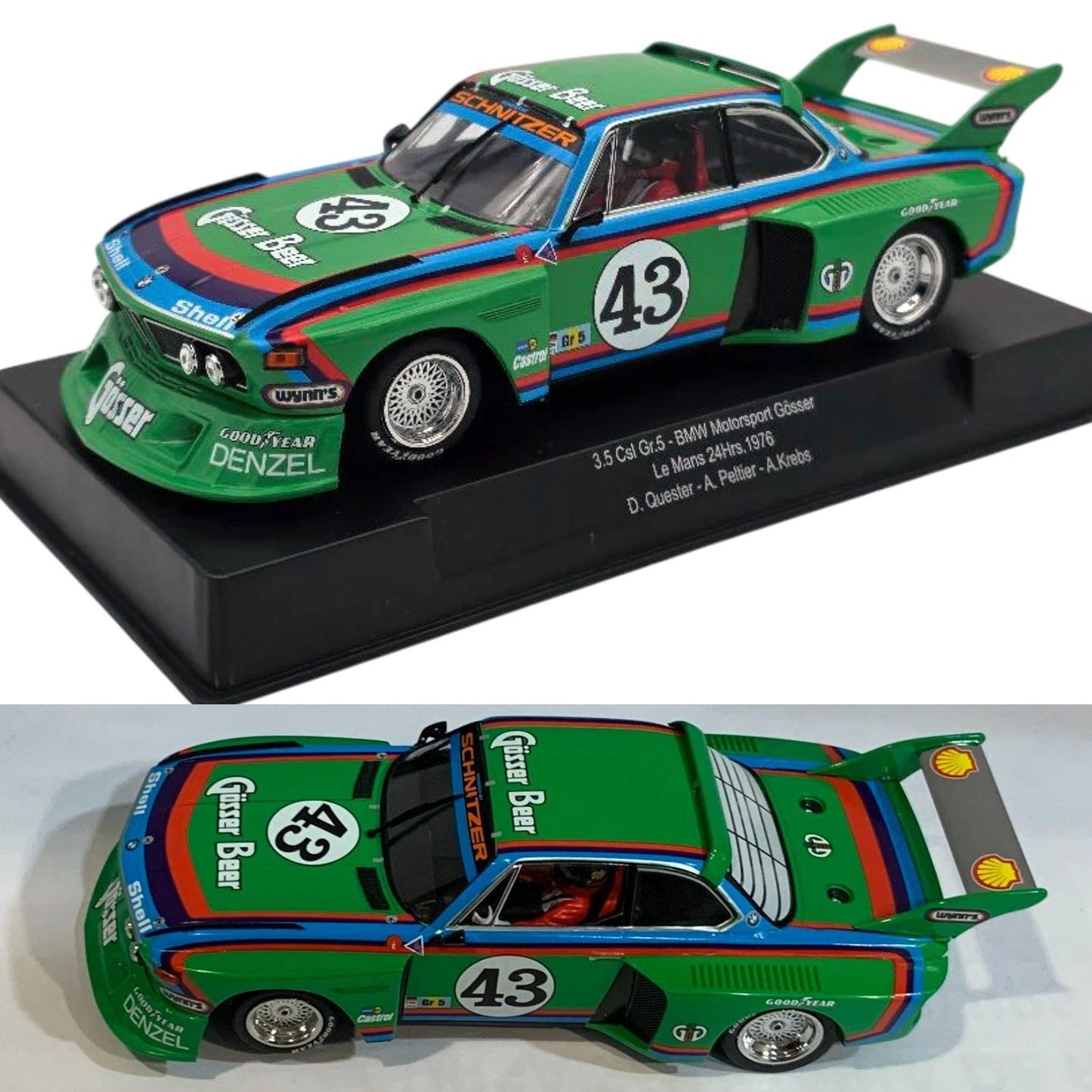 Racer Sideways BMW 3.5 CSL Gr.5 Le Mans 24h 1976 1/32 Slot Car SW88.