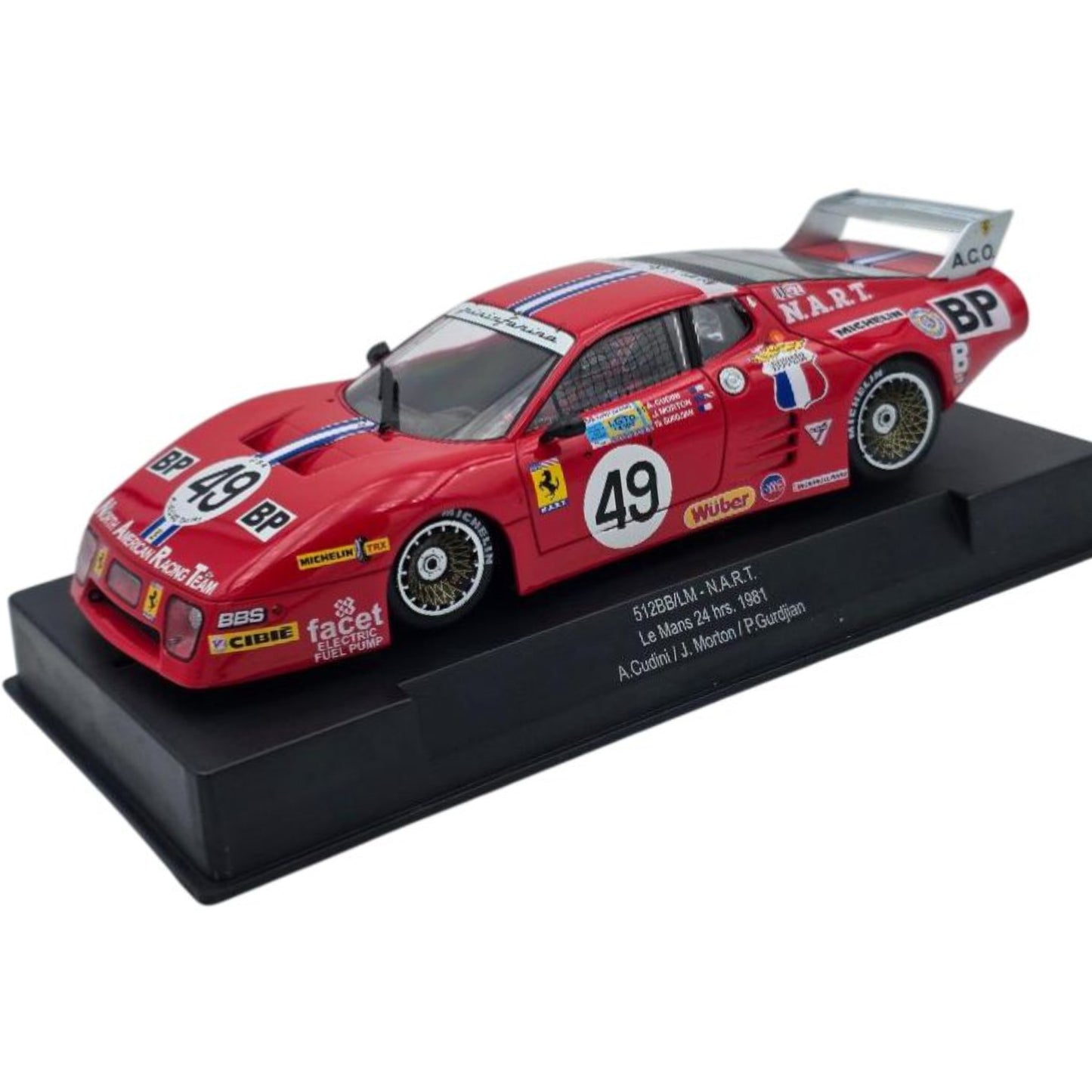 Racer Sideways Ferrari 512BB NART Le Mans 1981 1/32 Slot Car SW96.