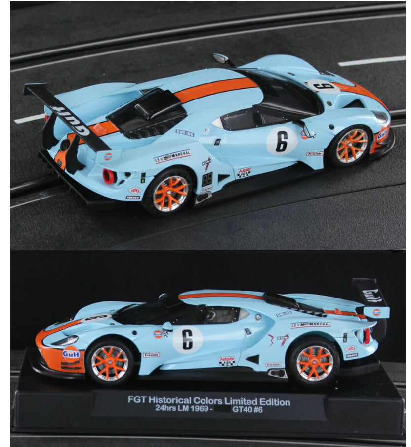 Racer Sideways Ford GT #6 Gulf Historic Colors Le Mans 1969 1/32 Slot Car SWCAR02D