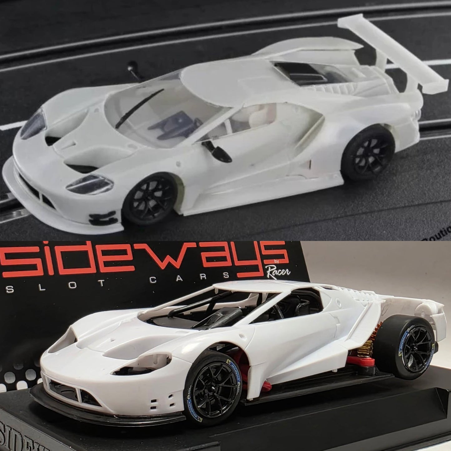 Sideways Ford GTE GT3 White Kit 1/32 Slot Car SWCAR02K