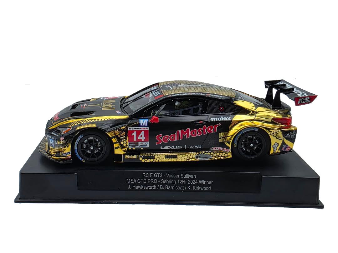 Sideways Lexus RC F GT3 Sebring 12h 2024 Winner 1/32 Slot Car SWCAR07A