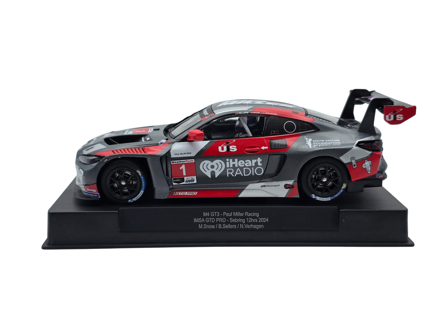 Racer Sideways BMW M4 GT3 Paul Miller Sebring 2024 1/32 Slot Car SWCAR09C