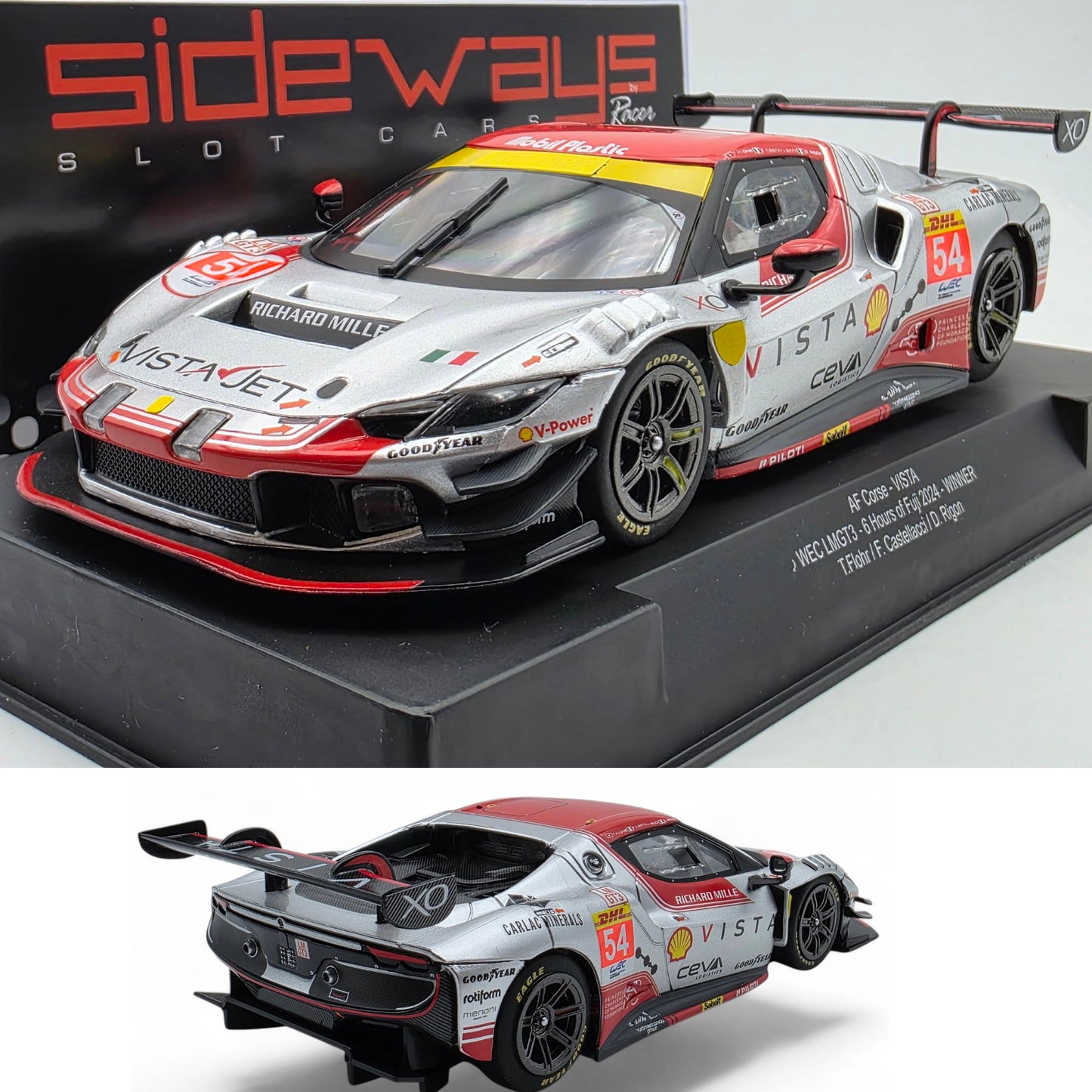 Sideways Ferrari 296 GT3 Slot Car