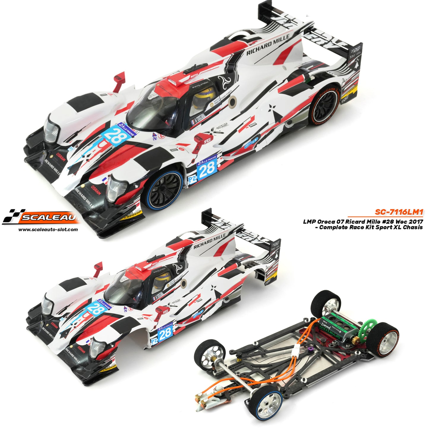Scaleauto Oreca 07 LMP Le Mans 2017 SPORT XL 1/24 Slot Car SC-7116LM1