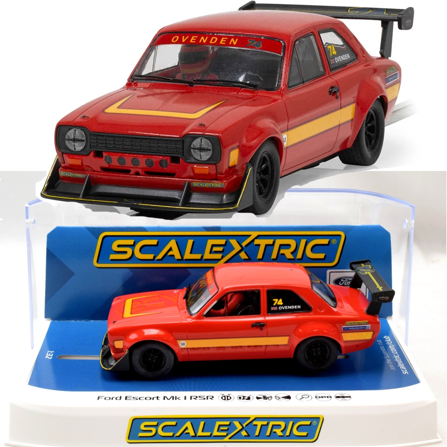 Scalextric C4571 Ford Escort MK1 RSR Tom Ovenden 1/32 Slot Car DPR.