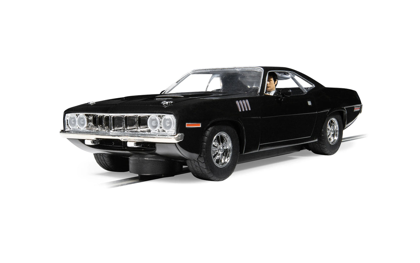 Scalextric C4595 Plymouth Barracuda John Wick Chapter 4 1/32 Slot Car DPR.