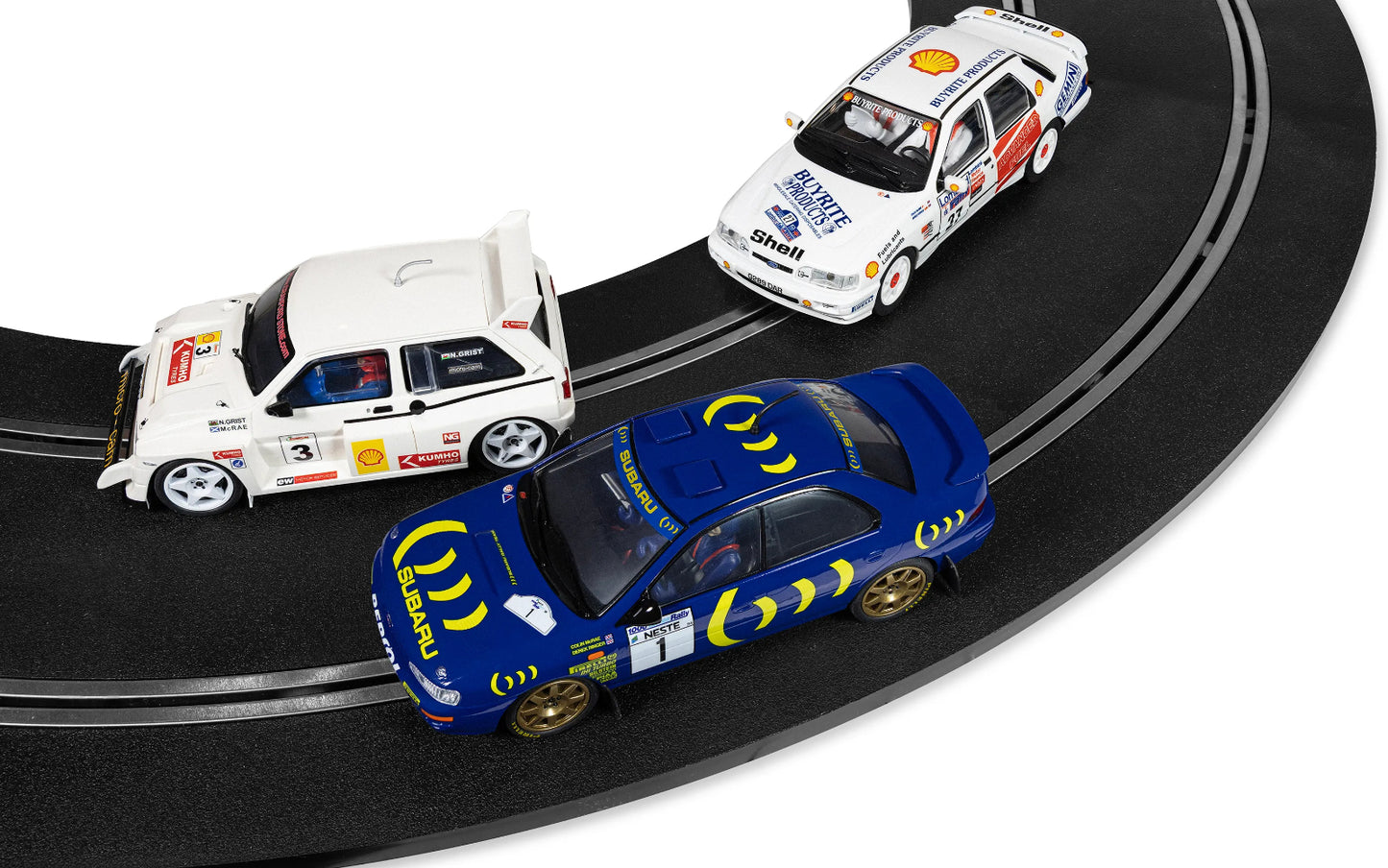 Scalextric Colin McRae Triple Pack Subaru Ford MG 1/32 Slot Car C4612A