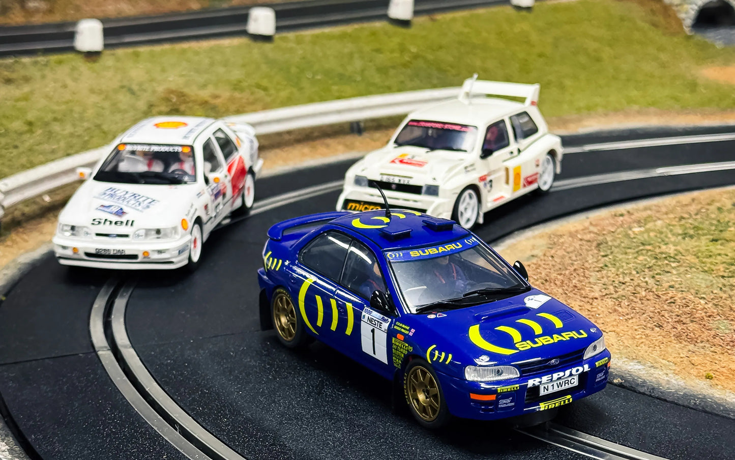 Scalextric Colin McRae Triple Pack Subaru Ford MG 1/32 Slot Car C4612A