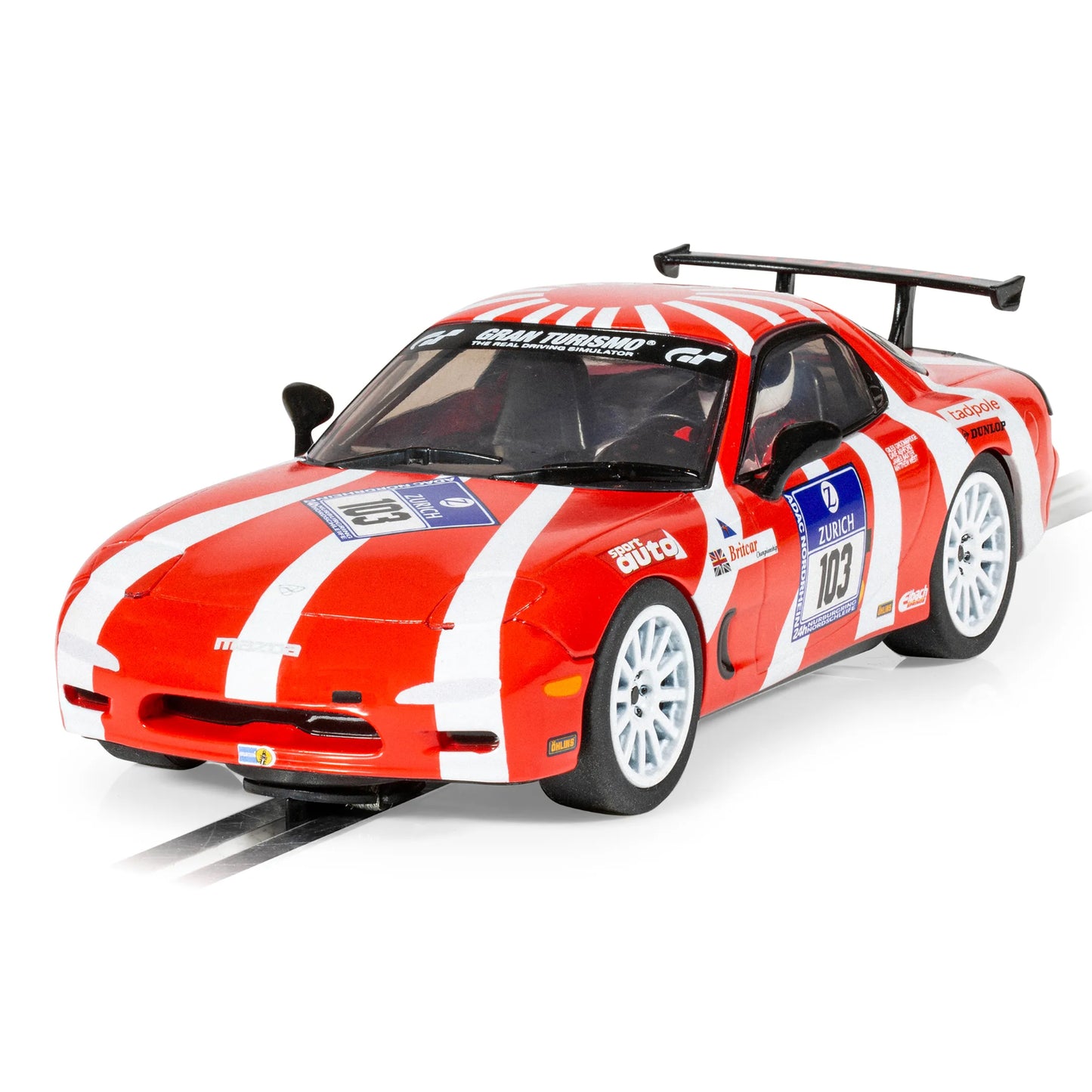Scalextric C4626 Mazda RX7 FD Nurburgring 24h 2007 1/32 Slot Car DPR.